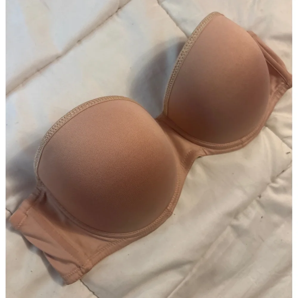 Paramour‎ Strapless Nude Beige Underwire Padded Bra, Size 38C